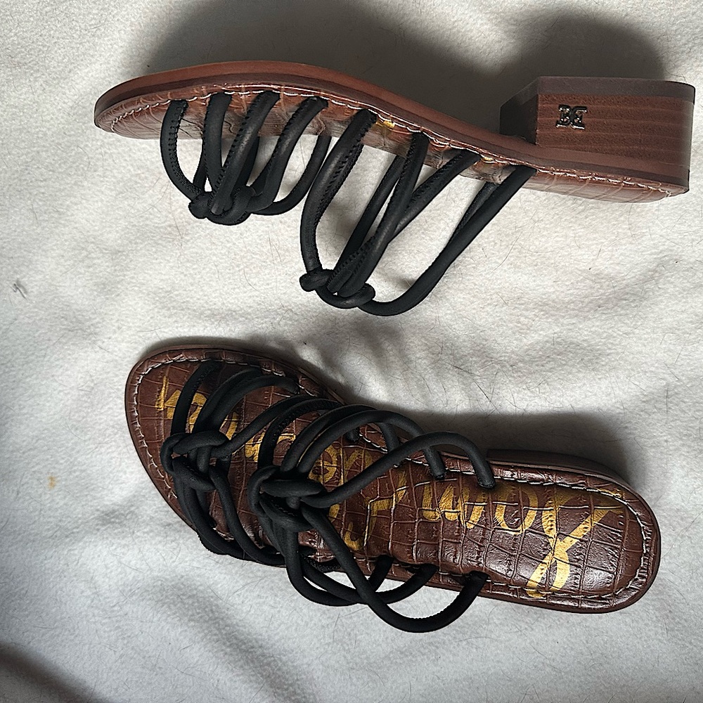 New-in-box Sam Edelman “Jazzie” black sandals. Size 5.5